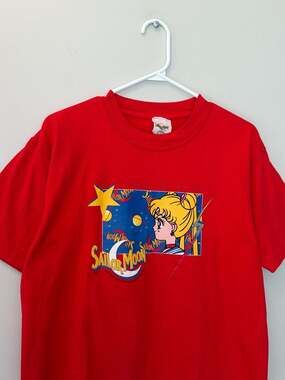 Vintage 1997 Sailor Moon "Sailor Scouts" Red T-Shirt XL